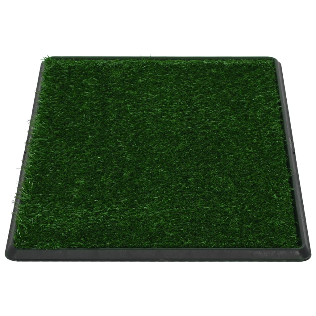 Vidaxl Pet toilet with bin and artificial grass 76x51x3 cm green