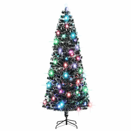 Vidaxl voorverlichte kerstboom met standaard en led 240 cm glasvezel