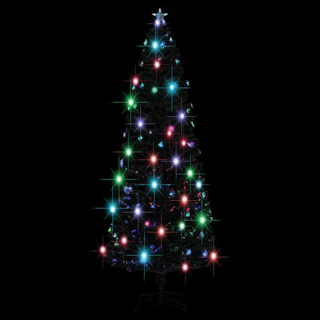 Vidaxl voorverlichte kerstboom met standaard en led 240 cm glasvezel