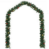 Vidaxl Garlands de Noël 4 m avec balles de Noël 270 cm PVC vert