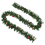 Vidaxl Garlands de Noël 4 m avec balles de Noël 270 cm PVC vert