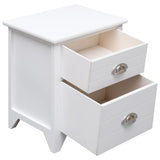 Vidaxl nachtkastje 38x28x45 cm paulowniahout wit