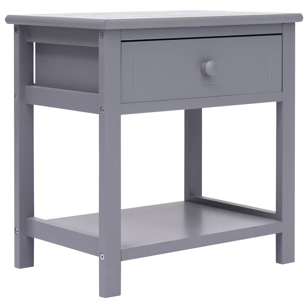 Vidaxl nachtkastje 40x29x42 cm paulowniahout grijs