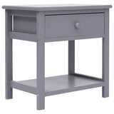 Vidaxl nachtkastje 40x29x42 cm paulowniahout grijs