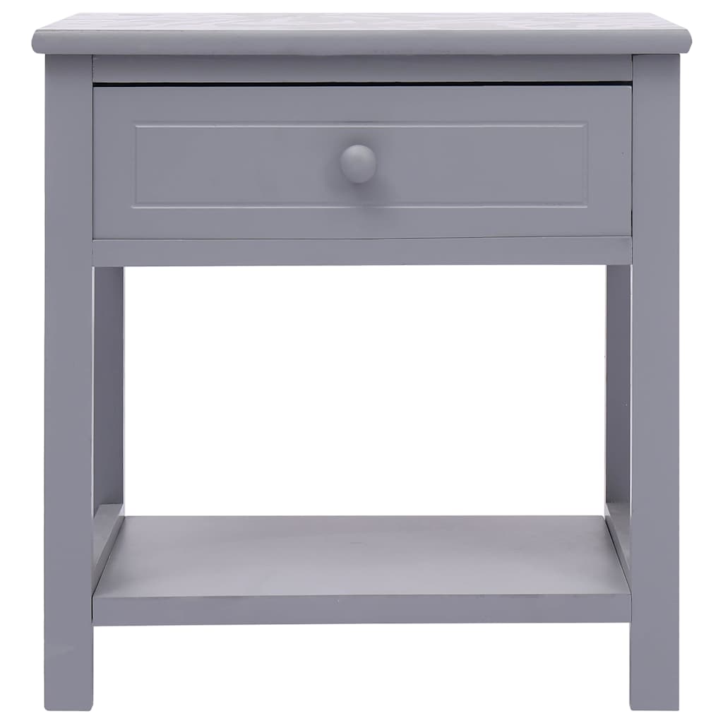 Vidaxl nachtkastje 40x29x42 cm paulowniahout grijs