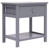 Vidaxl nachtkastje 2 st 40x29x42 cm paulowniahout grijs