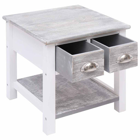 Vidaxl bijzettafel 40x40x40 cm paulowniahout grijs