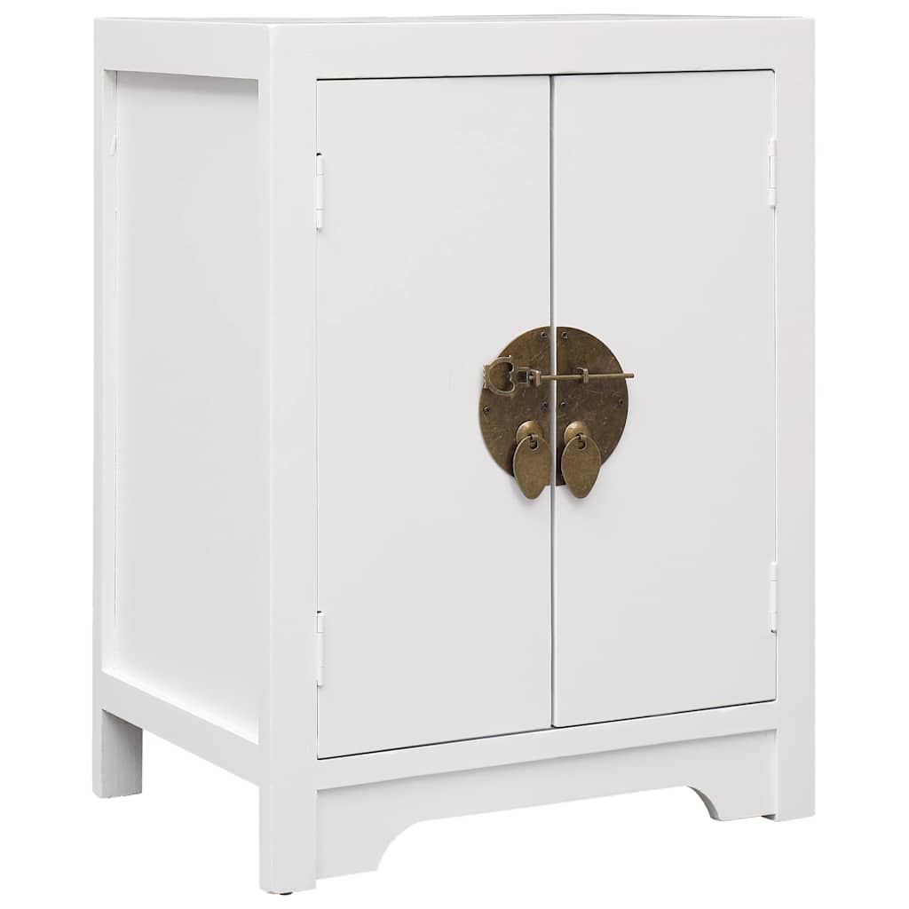Vidaxl nachtkastje 38x28x52 cm paulowniahout wit
