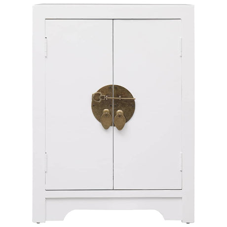 Vidaxl nachtkastje 38x28x52 cm paulowniahout wit