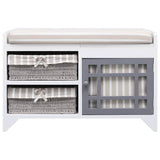 Vidaxl halbank 70x33,5x45 cm paulowniahout wit