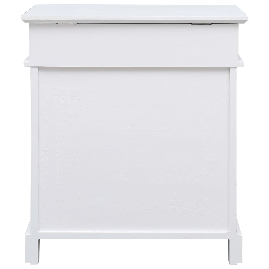 Vidaxl Shoe Cabinet 50x28x58 cm Paulowniahout White