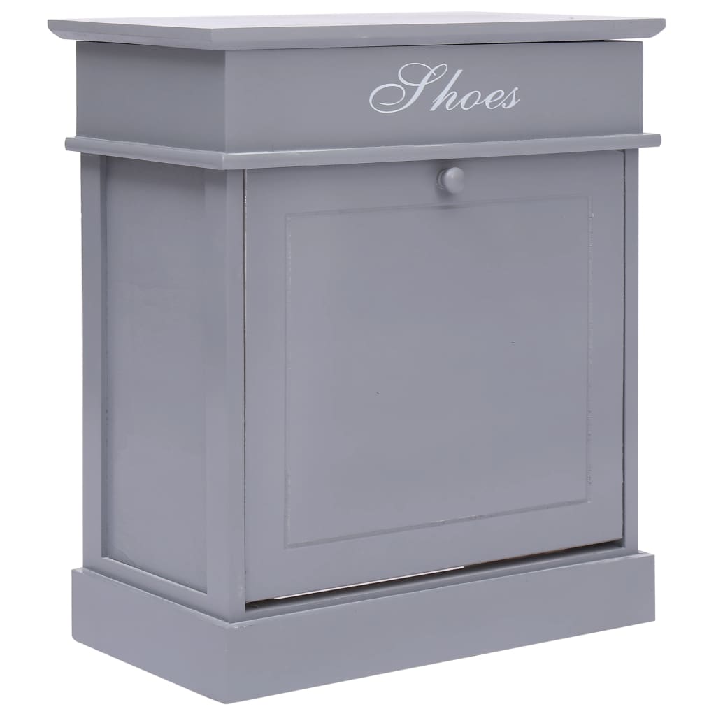 Gabinete de zapatos Vidaxl 50x28x58 cm Paulowniahout Gray