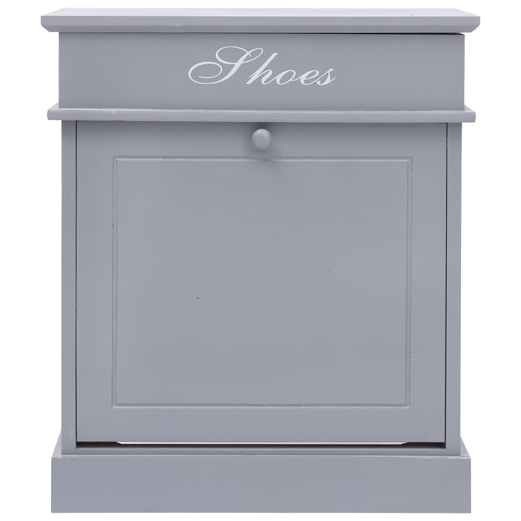 Gabinete de zapatos Vidaxl 50x28x58 cm Paulowniahout Gray