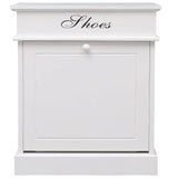 Gabinete de zapatos Vidaxl 50x28x58 cm Paulowniahout White