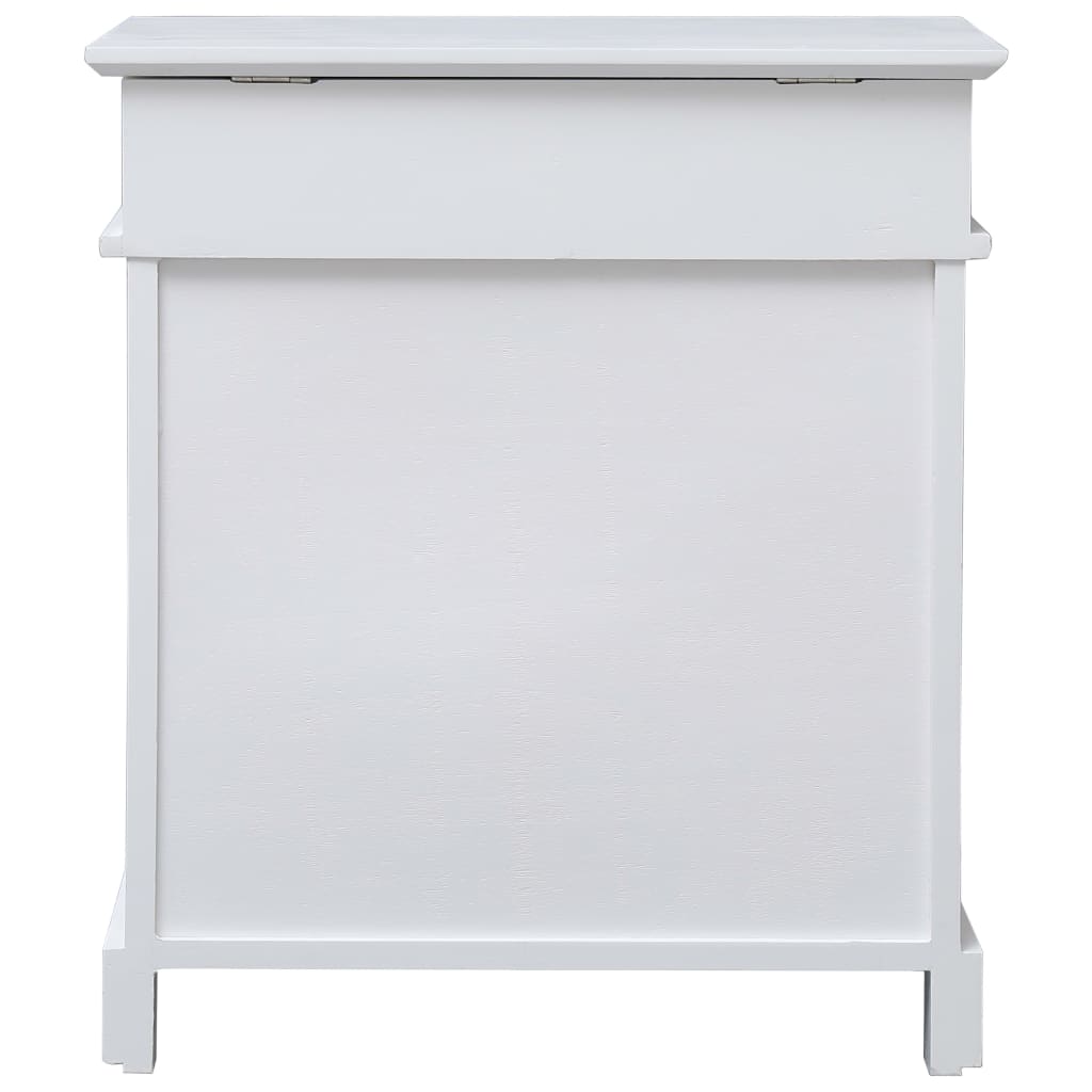 Gabinete de zapatos Vidaxl 50x28x58 cm Paulowniahout White