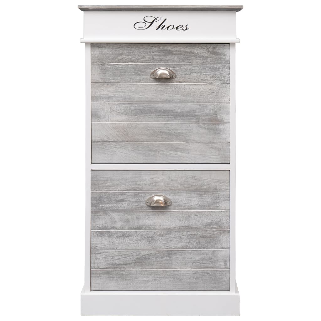 Vidaxl Shoe Cabinet 50x28x98 cm Paulowniahout Gray