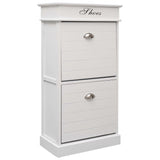 Vidaxl Shoe cabinet 50x28x98 cm Paulowniahout White