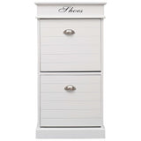 Vidaxl Shoe cabinet 50x28x98 cm Paulowniahout White