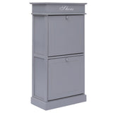 Armoire à chaussures Vidaxl 50x28x98 cm Paulowniahout Gray