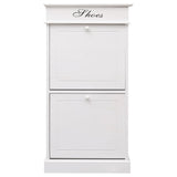 Vidaxl Cabinet da scarpe 50x28x98 cm Paulownahout bianco