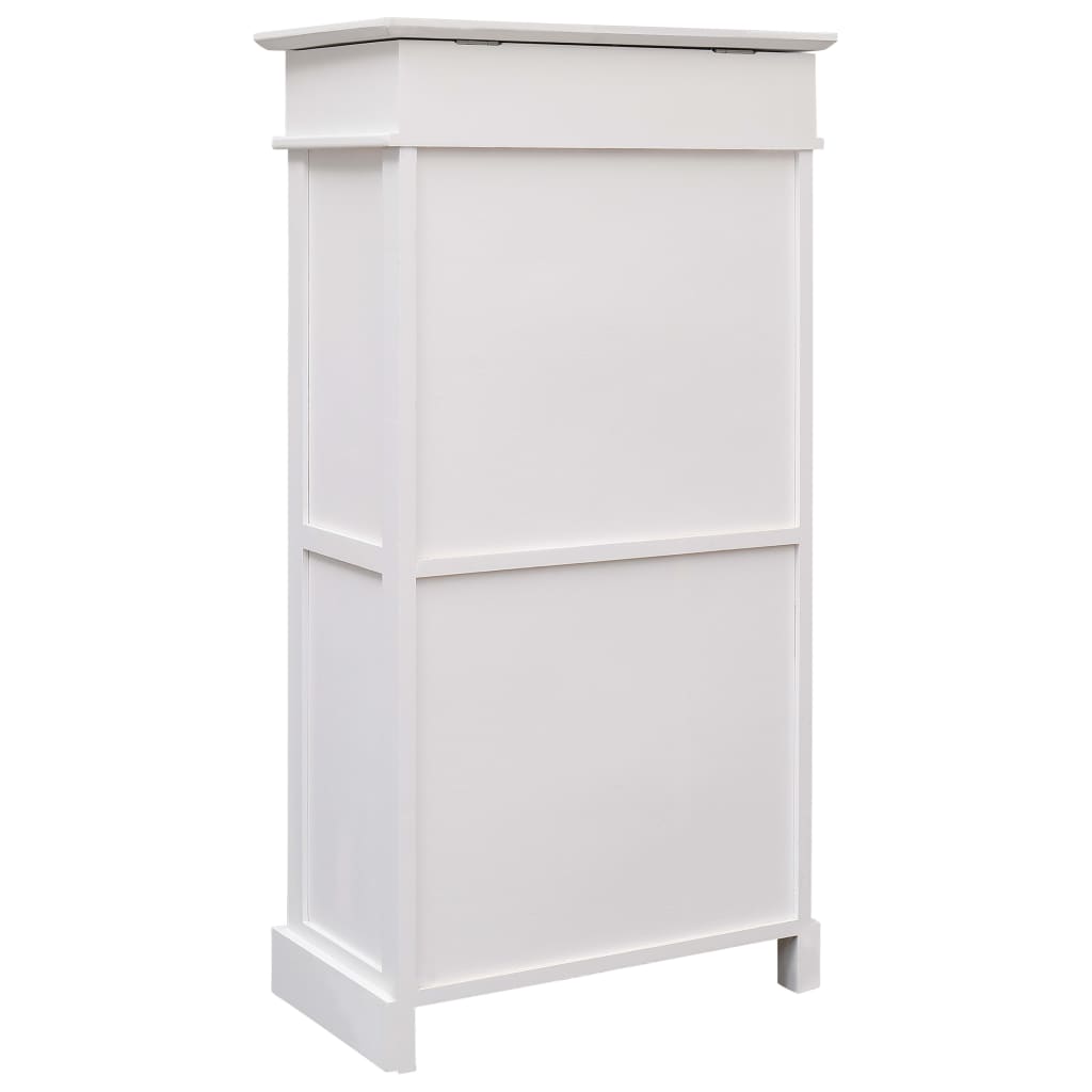 Gabinete de zapatos Vidaxl 50x28x98 cm Paulowniahout White