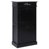 Vidaxl Cabinet da scarpe 50x28x98 cm PaulownaHout Black