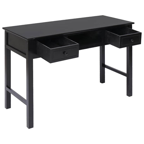 Vidaxl schrijftafel 110x45x76 cm hout zwart