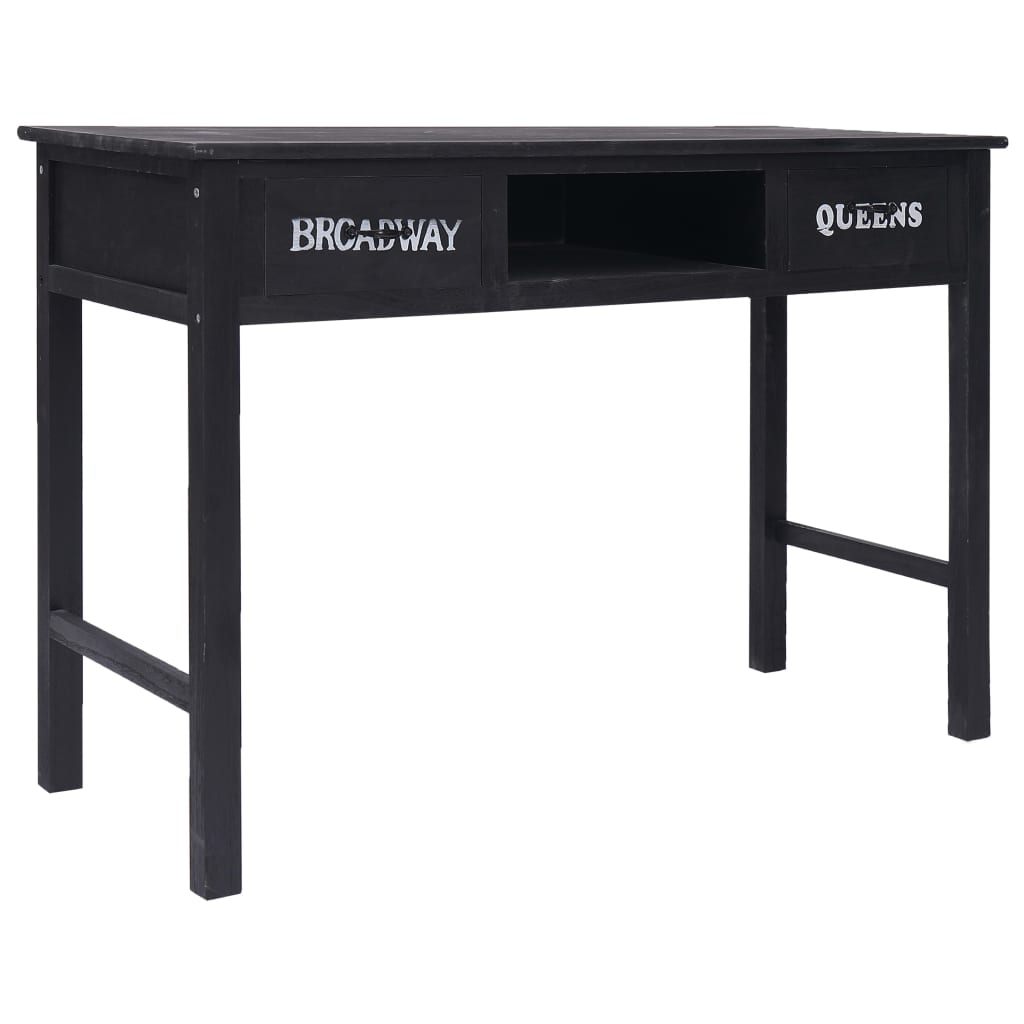 Vidaxl wandtafel 110x45x76 cm hout zwart