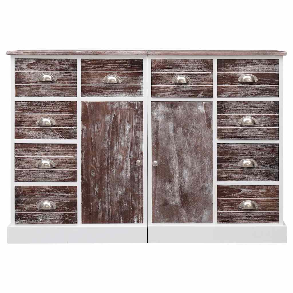 Vidaxl dressoir met 10 lades 113x30x79 cm hout bruin