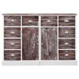 Vidaxl dressoir met 10 lades 113x30x79 cm hout bruin