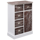 Vidaxl dressoir met 10 lades 113x30x79 cm hout bruin
