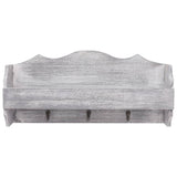 Rack de manteau mural vidaxl 50x10x23 cm en bois gris