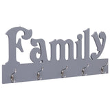 VidaXL Wall coat rack Family 74x29.5 cm Gray