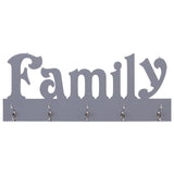 Vidaxl Wall Coat Rack Family 74x29,5 cm Gray