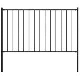 Vidaxl hekpaneel met palen 1,7x1,25 m gepoedercoat staal zwart