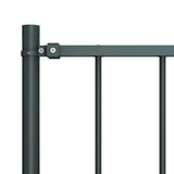 Vidaxl schuttingpaneel met palen gepoedercoat staal 1,81x0,75 m antraciet
