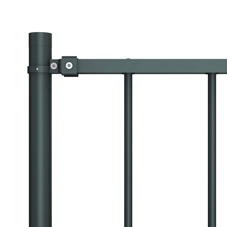 Vidaxl schuttingpaneel woerden met stalen palen 1,7x0,75 m antracietkleurig