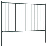 Vidaxl schuttingpaneel met palen gepoedercoat staal 1,81x1,25 m antraciet