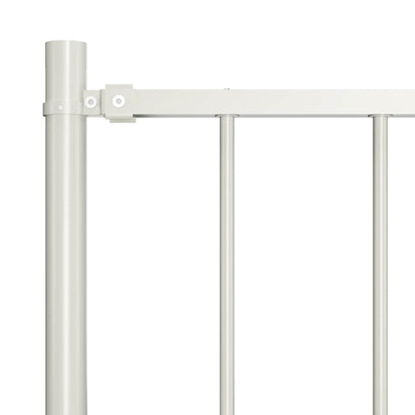 Vidaxl schuttingpaneel met palen gepoedercoat staal 1,81x1 m wit