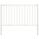 Vidaxl schuttingpaneel met palen gepoedercoat staal 1,81x1,25 m wit