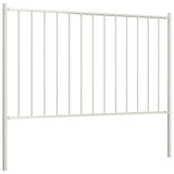 Vidaxl schuttingpaneel met palen gepoedercoat staal 1,81x1,25 m wit