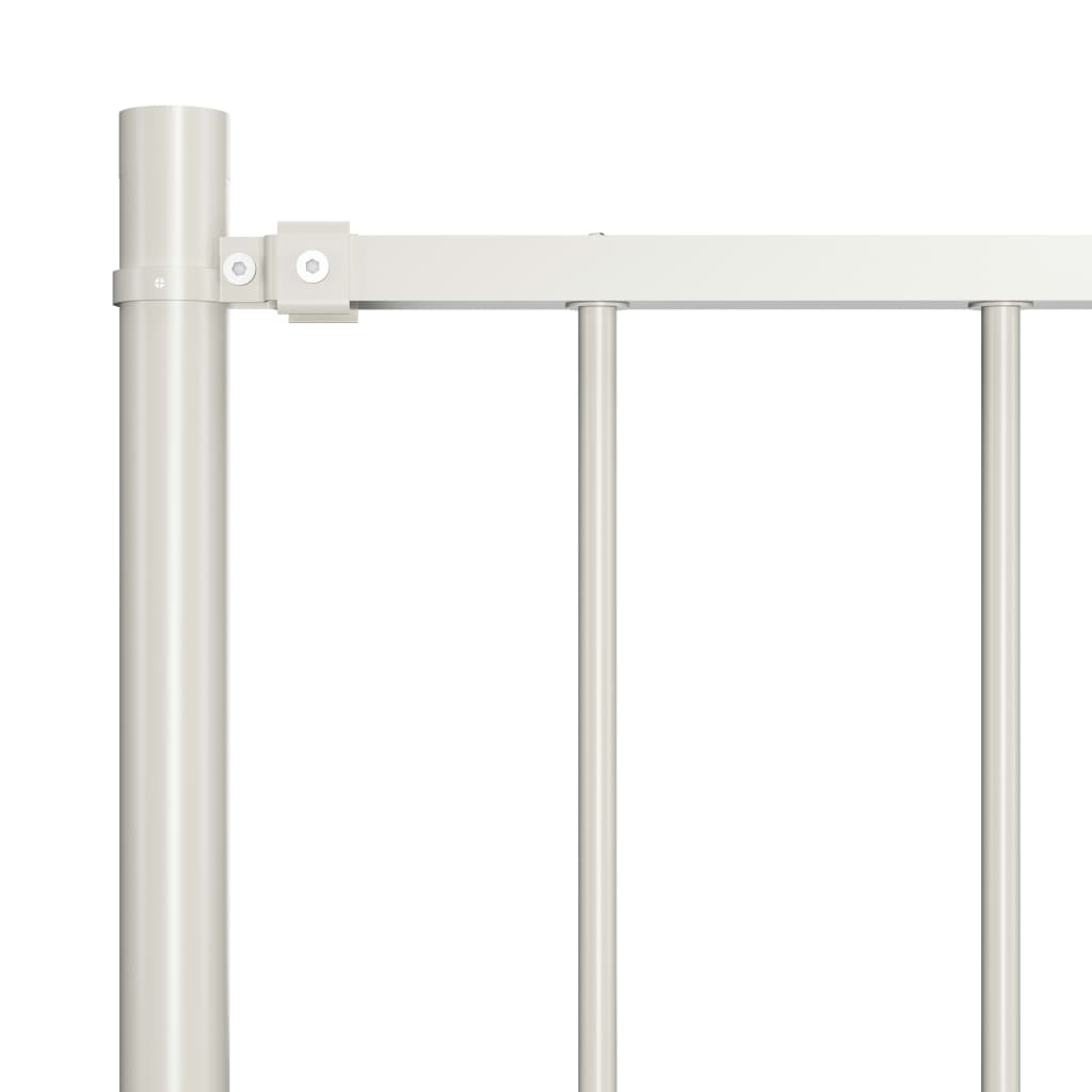 VidaXL Hek panel with posts 1.7x1.25 m powder -coated steel white