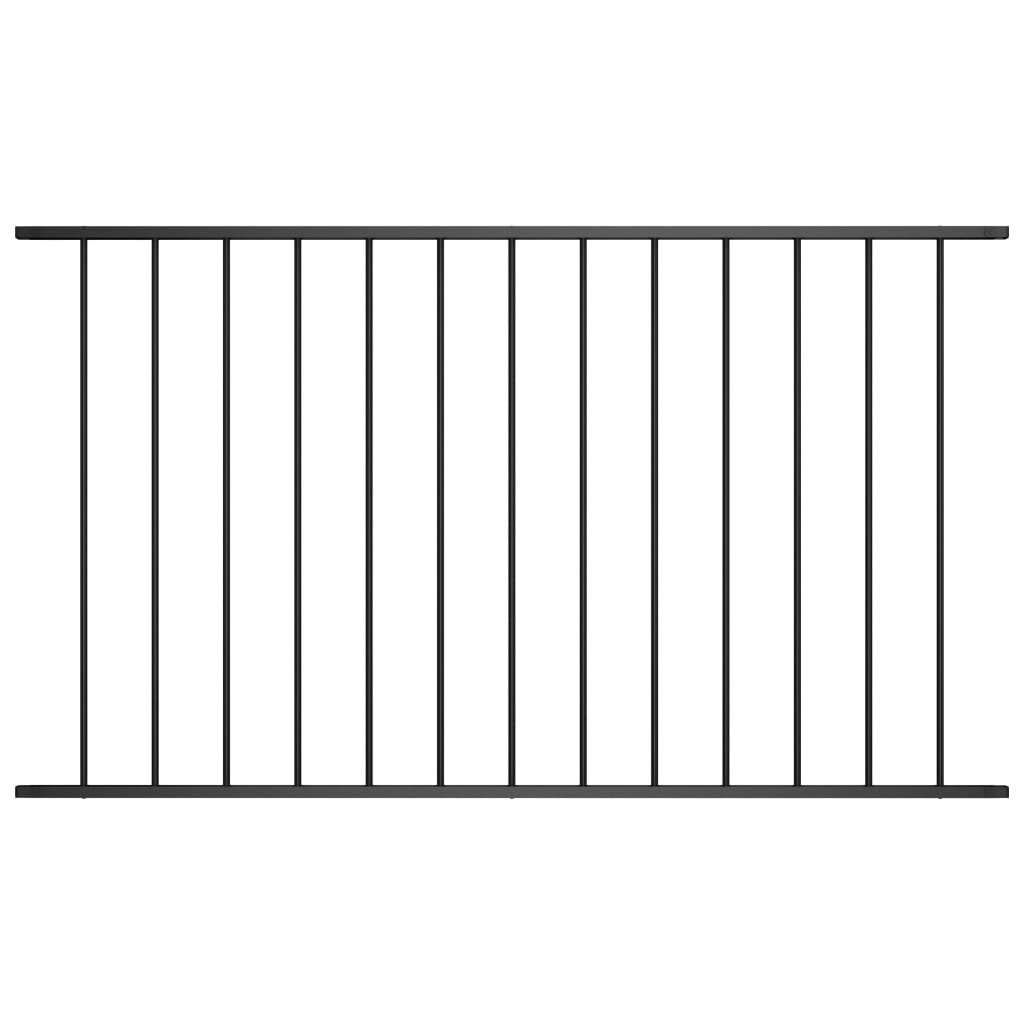 Vidaxl Hek -panel 1,7x0,75 m pulver -coated stål sort