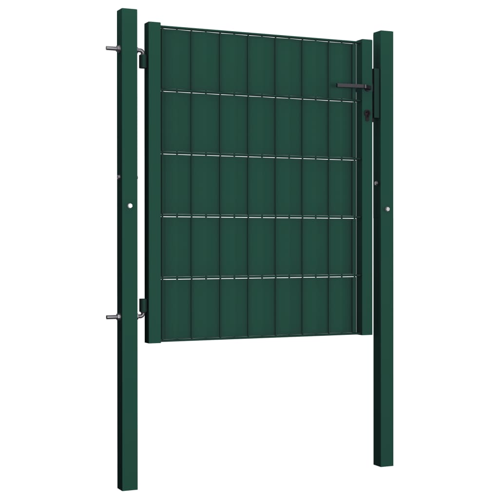 Porta Vidaxl 100x101 cm PVC e verde in acciaio