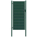 Vidaxl hekpoort pvc en staal 100x124 cm groen