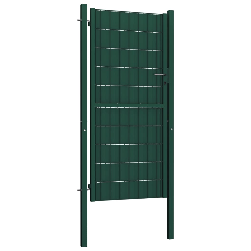 Vidaxl Poort 100x124 cm PVC y acero verde