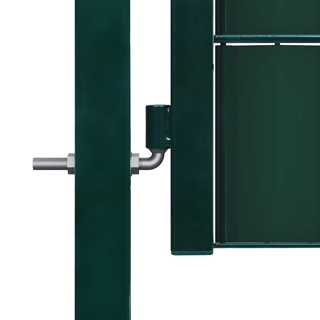 Vidaxl hekpoort pvc en staal 100x124 cm groen