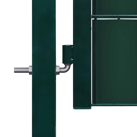 Vidaxl hekpoort pvc en staal 100x124 cm groen
