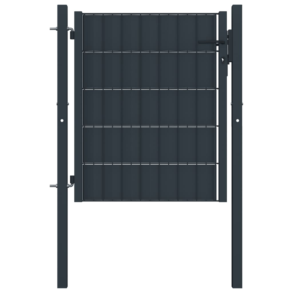 Vidaxl Port 100x81 cm PVC et anthracite en acier -colore