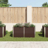 Vidaxl plantenbak verhoogd 160x80x77 cm gegalvaniseerd staal bruin